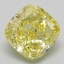 10.09 Ct. Fancy Intense  Yellow Cushion Lab Grown Diamond