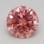 1.08 Ct. Fancy Vivid Pink Round Lab Grown Diamond