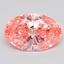 3.02 Ct. Fancy Vivid  Pink Oval Lab Grown Diamond