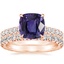14K Rose Gold Sienna Diamond Ring (2/5 ct. tw.) with Luxe Sienna Diamond Ring (5/8 ct. tw.)