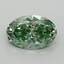 1.62 Ct. Fancy Vivid Green Oval Lab Grown Diamond