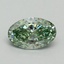 1.05 Ct. Fancy Vivid Green Oval Lab Grown Diamond