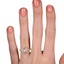 The Nelia Ring, smallzoomed in top view on a hand