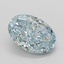 1.10 Ct. Fancy Intense Greenish Blue Oval Lab Grown Diamond