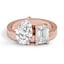 Custom Pear and Emerald-Cut Toi et Moi Diamond Ring