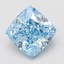 1.53 Ct. Fancy Vivid Blue Cushion Lab Grown Diamond