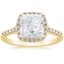 18K Yellow Gold Odessa Halo Diamond Ring (1/5 ct. tw.), smalltop view