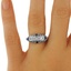 The Nasia Ring, smalltop view on a hand