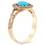 The Ulani Ring, smalltop view on a hand