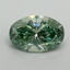 1.15 Ct. Fancy Vivid Pacific Green Oval Lab Grown Diamond