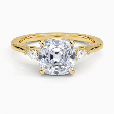 Three Stone Pear Engagement Ring - Aria