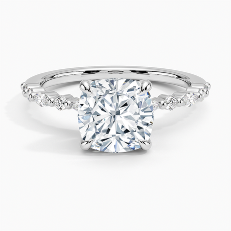 18K White Gold Delicate Versailles Diamond Ring
