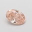 0.56 Ct. Fancy Vivid Brownish Pink Oval Lab Grown Diamond