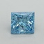 1.12 Ct. Fancy Vivid Blue Princess Lab Grown Diamond