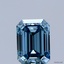0.51 Ct. Fancy Vivid Blue Emerald Lab Grown Diamond