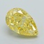 5.53 Ct. Fancy Vivid Yellow Pear Lab Grown Diamond