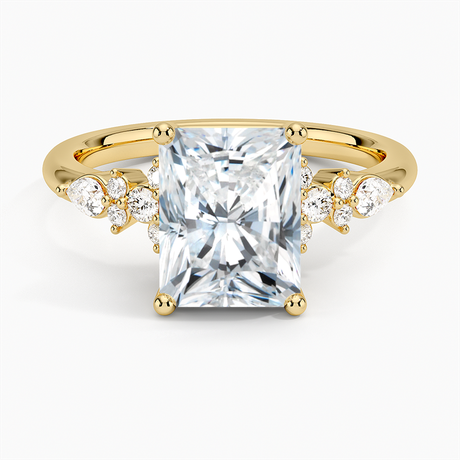 Pear and Round Diamond Engagement Ring Setting