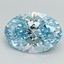 2.52 Ct. Fancy Vivid Blue Oval Lab Grown Diamond