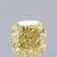 2.17 Ct. Fancy  Yellow Cushion Lab Grown Diamond