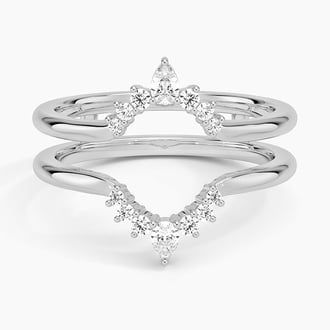 Lunette Diamond Ring Jacket (1/5 ct. tw.) in Platinum