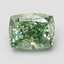 2.10 Ct. Fancy Vivid Green Cushion Lab Grown Diamond