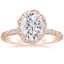 14K Rose Gold Nova Halo Diamond Ring (1/2 ct. tw.), smalltop view