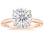 14K Rose Gold Freesia 2mm Solitaire Ring, smalltop view
