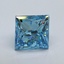 1.50 Ct. Fancy Vivid Blue Princess Lab Grown Diamond