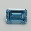 3.06 Ct. Fancy Vivid Blue Emerald Lab Grown Diamond