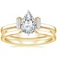 18K Yellow Gold Piper Diamond Ring with Liv Wedding Ring