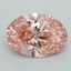 3.08 Ct. Fancy Vivid  Pink Oval Lab Grown Diamond