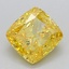 1.02 Ct. Fancy Vivid Yellow Cushion Lab Grown Diamond
