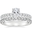 18K White Gold Petite Olympia Diamond Ring with Premier Luxe Sienna Diamond Ring (5/8 ct. tw.)
