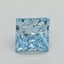 2.64 Ct. Fancy Vivid Blue Princess Lab Grown Diamond