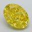 3.39 Ct. Fancy Vivid Yellow Oval Lab Grown Diamond