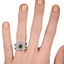 The Nikki Ring, smallzoomed in top view on a hand