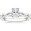18K White Gold Unity Ring, smalltop view