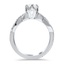 Floral Twisted Vine-Inspired Engagement Ring, smallside view
