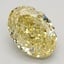 3.08 Ct. Fancy Vivid Yellow Oval Lab Grown Diamond