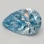 2.07 Ct. Fancy Intense Greenish Blue Pear Lab Grown Diamond