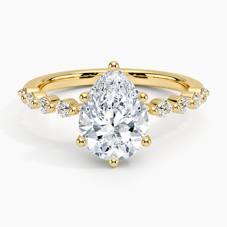 18K Yellow Gold Marseille Half Coverage Diamond Ring (1/4 ct. tw.)