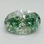 1.66 Ct. Fancy Vivid Green Oval Lab Grown Diamond