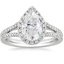 Platinum Fortuna Halo Diamond Ring (1/2 ct. tw.), smalltop view