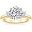 18K Yellow Gold Petite Rhiannon Three Stone Diamond Ring (1/4 ct. tw.), smalltop view