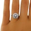 The Mayfair Ring, smalltop view on a hand