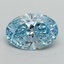 3.71 Ct. Fancy Vivid Blue Oval Lab Grown Diamond