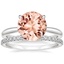 18KW Morganite Freesia Ring with Sia Diamond Open Ring, smalltop view