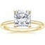 18K Yellow Gold Sydney Perfect Fit Hidden Halo Diamond Ring, smalltop view