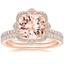 14KR Morganite Reina Diamond Ring with Luxe Ballad Diamond Ring (1/4 ct. tw.), smalltop view