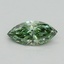 0.70 Ct. Fancy Vivid Green Marquise Lab Grown Diamond